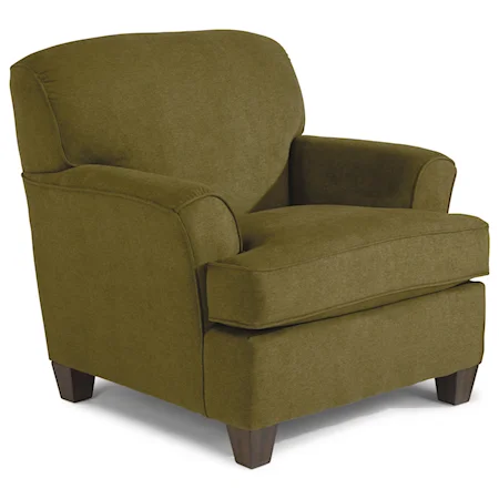 Casual Chair with Rounded Flare Arms